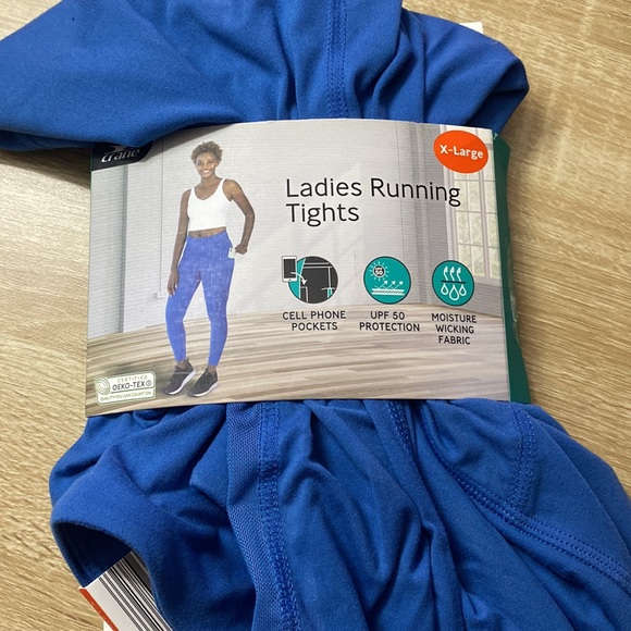 NWT Crane Ladies Blue Stretchy Running Tights – Women’s XL • Athletic Leggings - Picture 2 of 3